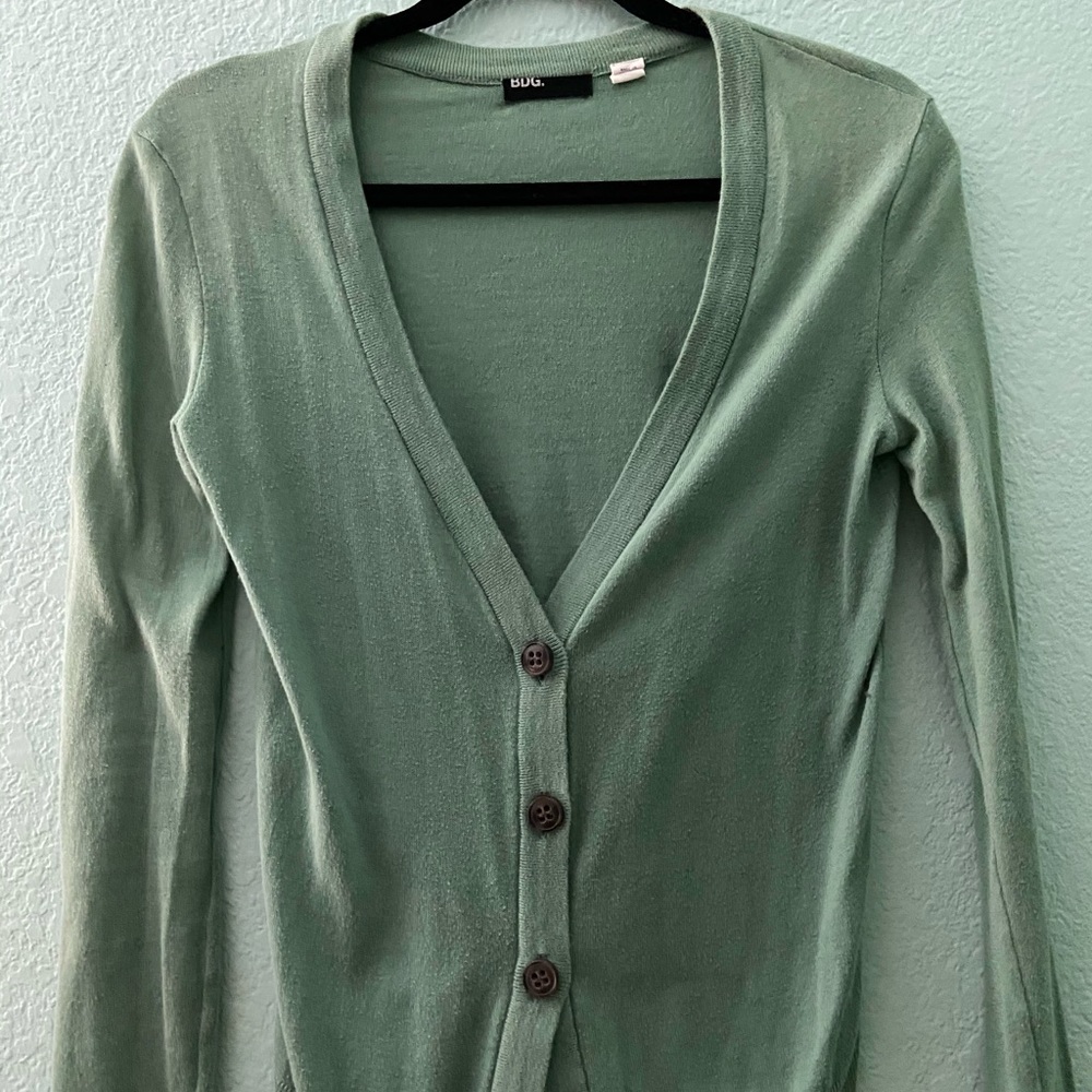 BDG green cardigan, size XS